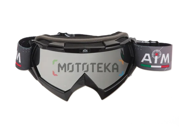 Мотоочки кроссовые AiM (Аим) (PRO) 157-100 Black Glossy