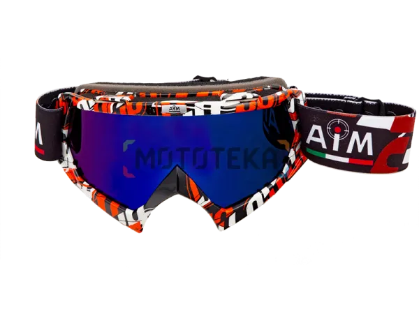 Мотоочки кроссовые AiM (Аим) (PRO) 157-700 Red-White-Black Glossy